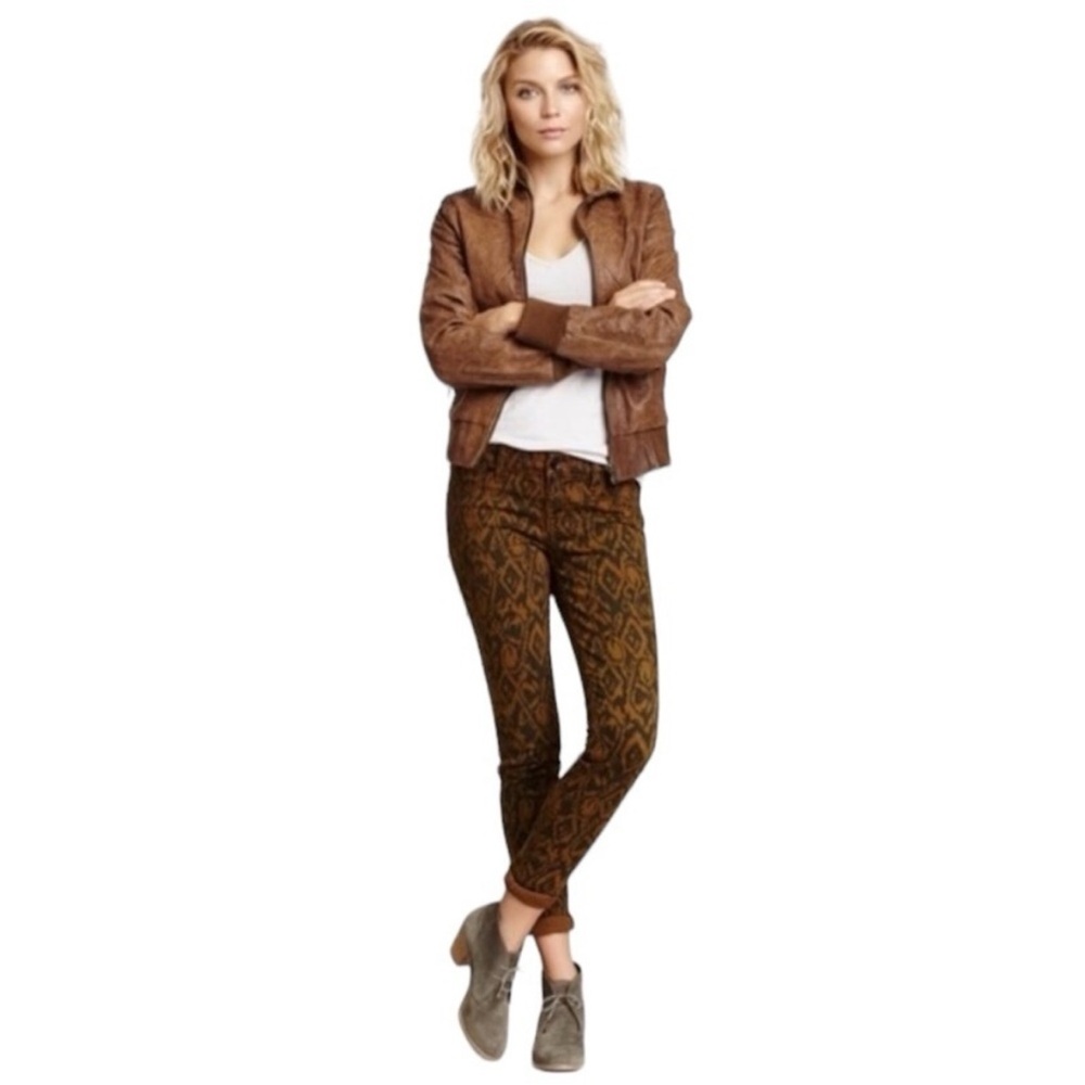 Anthropologie Level 99 Womens Janice Ultra Skinny Jeans Size 27 Caramel NWT